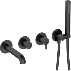 BATERIA WANNOWA 4-OTWOROWA PODTYNKOWA STAŁA NERO SILIA BQS N18P
