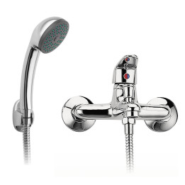 Smile bateria wannowa z zestawem natryskowym, chrom – Ferro