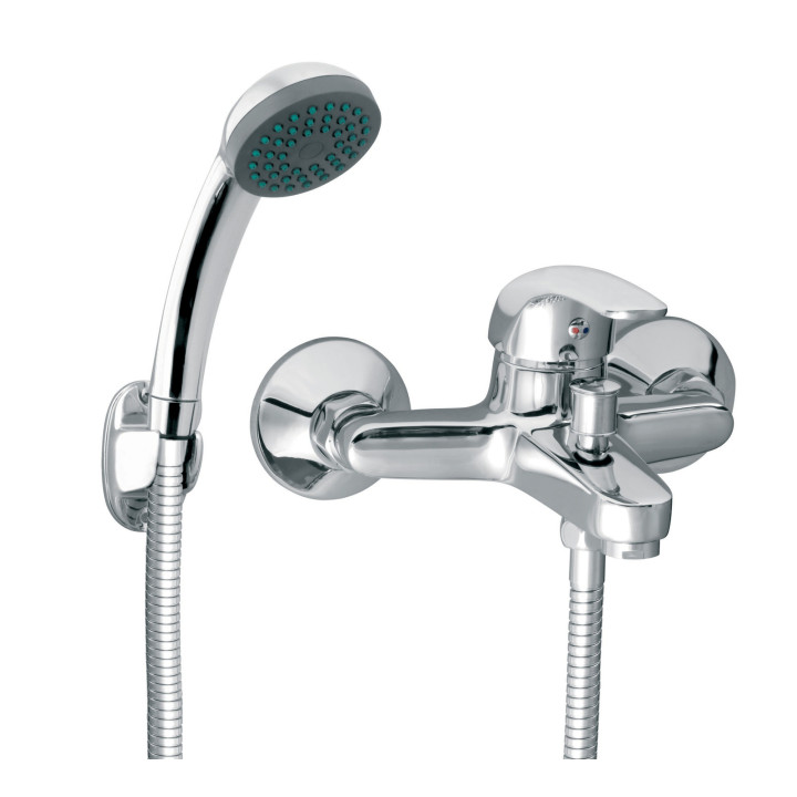 Vasto bateria wannowa z zestawem natryskowym, chrom – Ferro