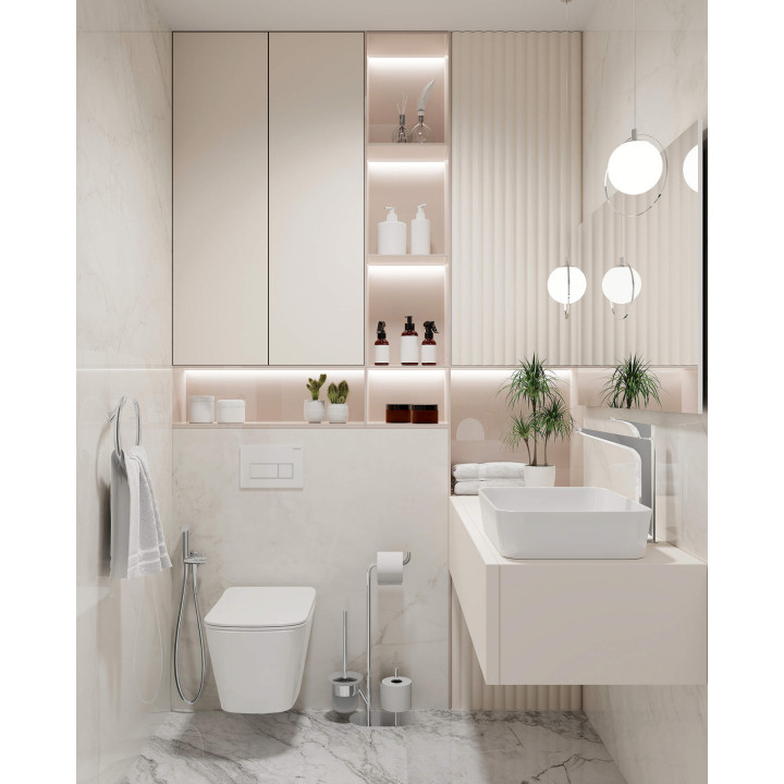 Bateria umywalkowa wysoka stała chrom Hiacynt BQH 020N – Deante