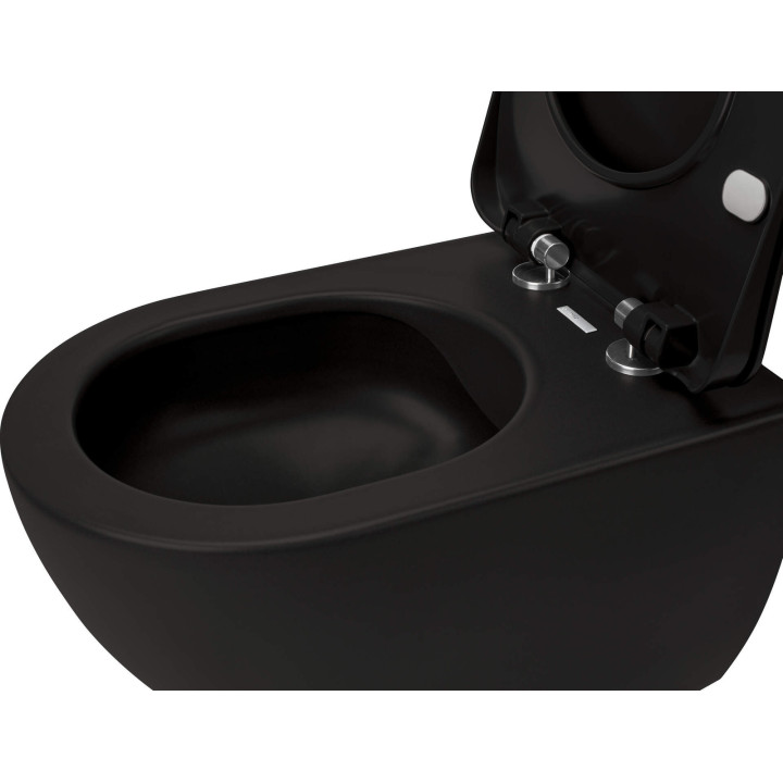 MISKA WC Z DESKĄ BEZKOŁNIERZOWA NERO NERO CDEDNZPW