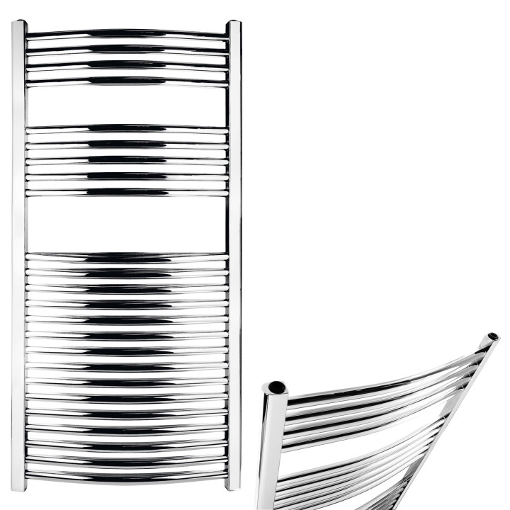 GRZEJNIK ŁAZIENKOWY TYP 450X1200 ŁUK, CHROM