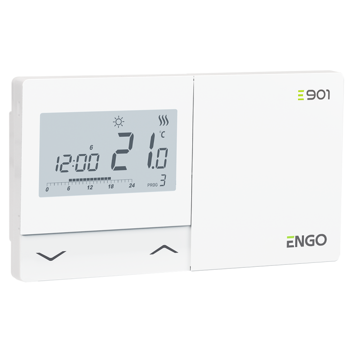 REGULATOR TEMPERATUR PRZEWODOWY, TYGODNIOWY, ELEKTRONICZNY
