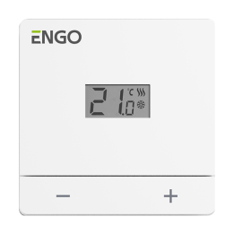 Dobowy, przewodowy regulator temperatury, 230V, biały – Engo