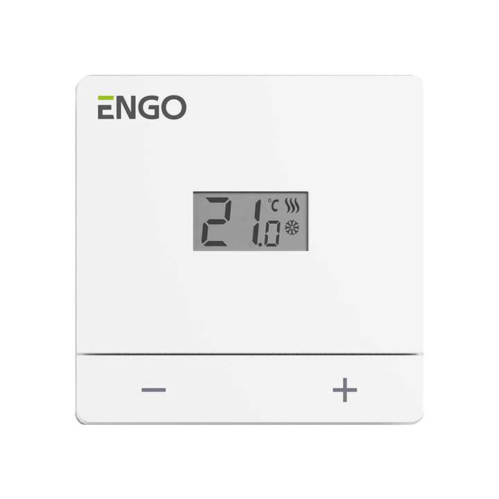 Dobowy, przewodowy regulator temperatury, 230V, biały – Engo