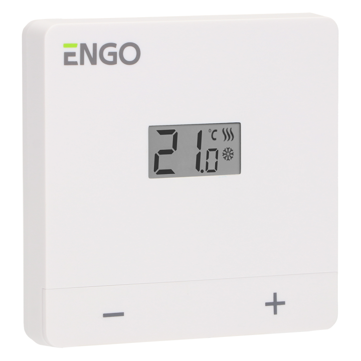 Dobowy, przewodowy regulator temperatury, 230V, biały – Engo