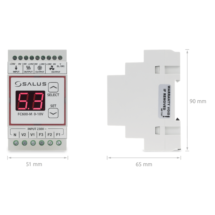Sterowniki, regulatory Salus FC600M0-10V