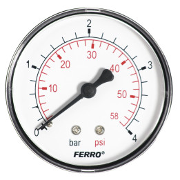 MANOMETR 63 MM 1-4" AKSJALNY 0-4 BAR