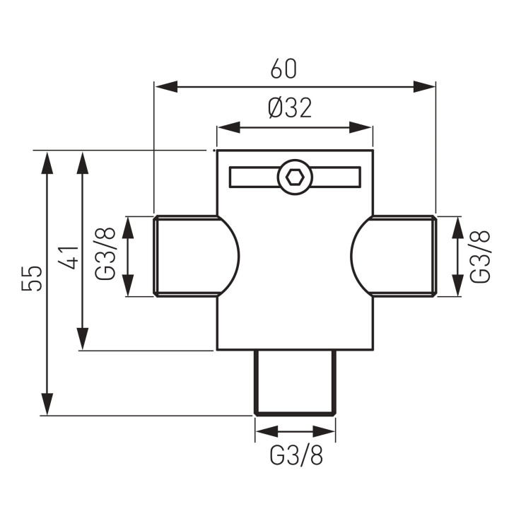 Mieszacz mechaniczny 3-8" do baterii bezdotykowych – Ferro