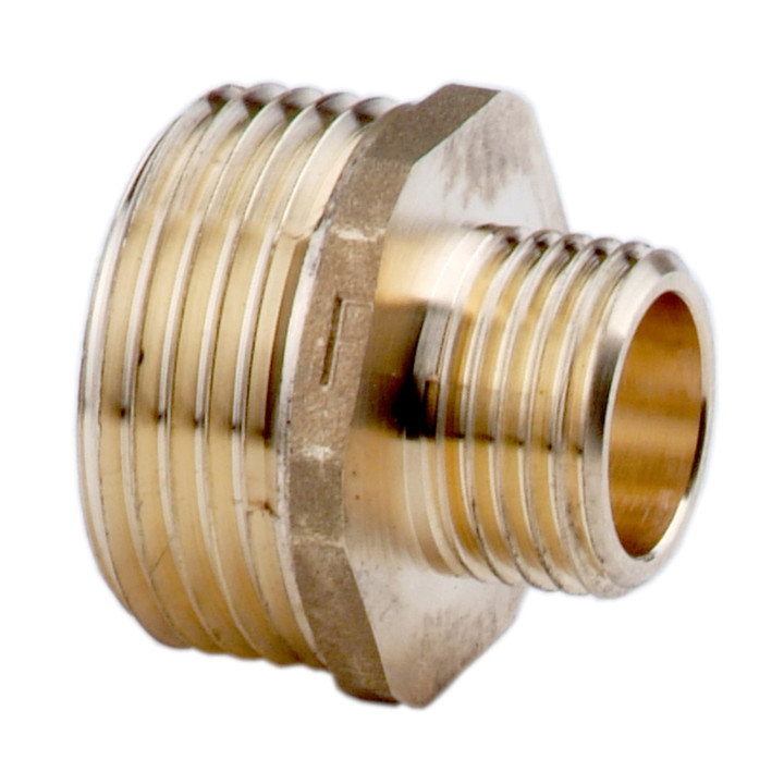 NYPEL REDUKCYJNY MOSIĘŻNY 1-2" X 3-8" ŻÓŁTY