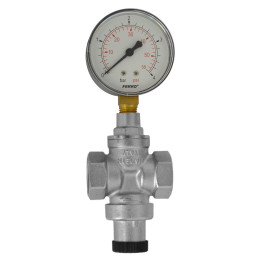 Reduktor ciśnienia 1-2" PN16 1-4 bar z manometrem – Ferro