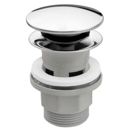 Zawór spustowy z przelewem, click-clack, 5/4", PP, chrom – Ferro