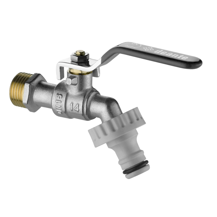 Zawór kulowy czerpalny ogrodowy z adapterami - 1/2" chrom VFA