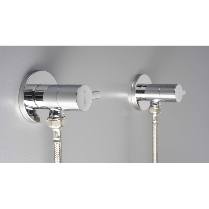 ZAWÓR KĄTOWY Z GŁOWICĄ CERAMICZNĄ 1/2" - 3/8" - OKRĄGŁY CHROM VFA B62R