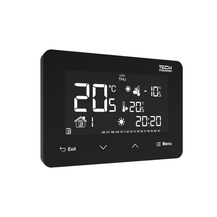 Przewodowy zasilany 230V regulator pokojowy dwustanowy (panel