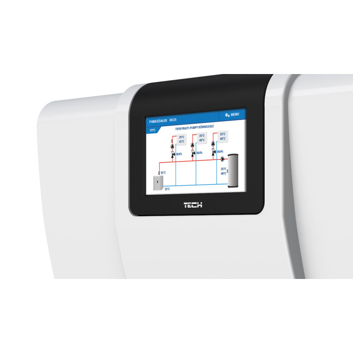 TECH i-3 PLUS Sterownik instalacji CO CWU OpenTherm 3 zawory LCD