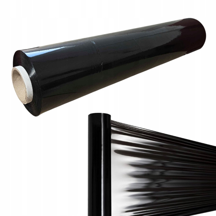 Folia stretch czarna XL 2KG
