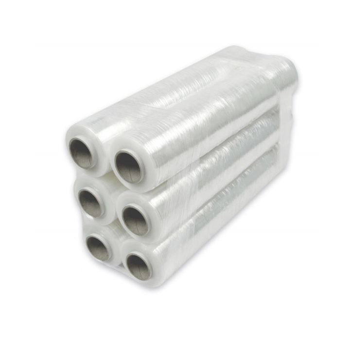 FOLIA STRETCH TRANSPARENTNA XL 2KG - ZESTAW 6 SZTUK