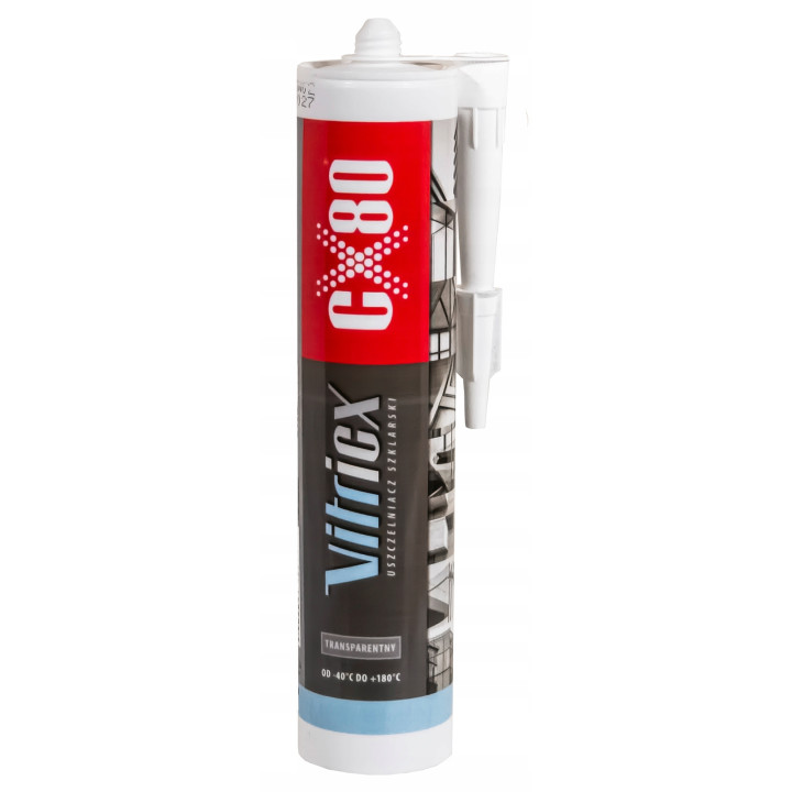 CX80 vitricx uszczelniacz szklarski 300ML przezroczysty trwałe