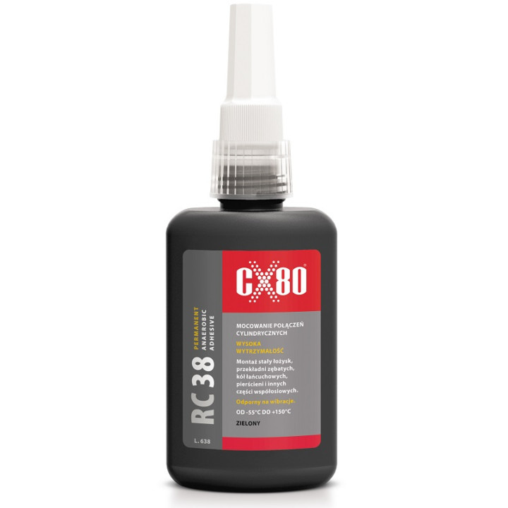 CX80 RC38 klej anaerobowy 50ML zielony - profesjonalny montaż