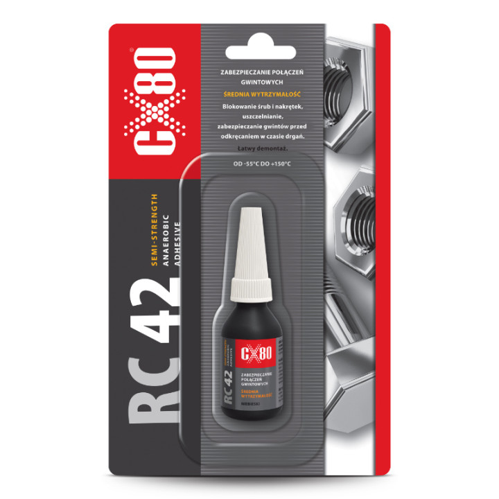 CX80 RC42 10ML - klej anaerobowy do gwintów, średnia siła