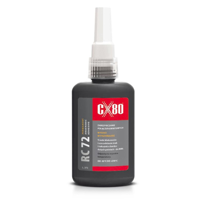 CX80 RC72 50ML czerwony - klej anaerobowy do gwintów metalowych