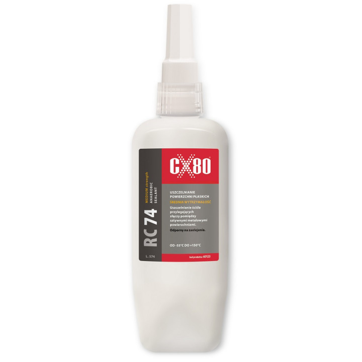CX80 RC74 50ML pomarańczowy - klej anaerobowy do płaskich