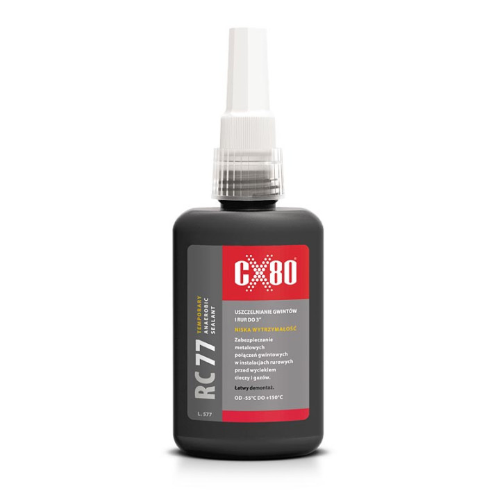 CX80 RC77 50ML ŻÓŁTY - KLEJ ANAEROBOWY DO ZABEZPIECZANIA WYCIEKU CIECZY I GAZÓW