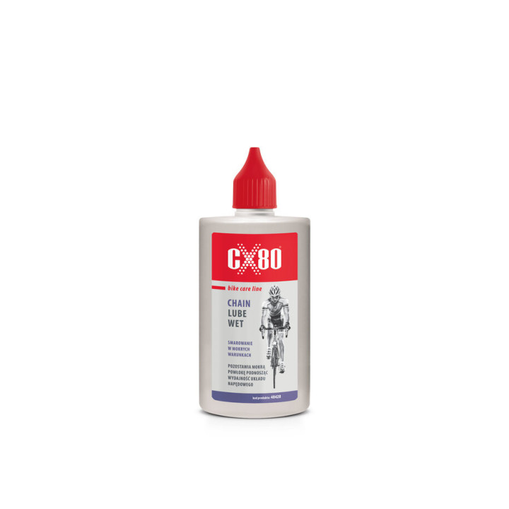 CX80 bike chain lube WET 100ML - mokry smar do łańcucha PRO
