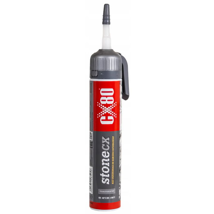 CX80 stonecx klej do kamienia bezbarwny 210G - profil silikon