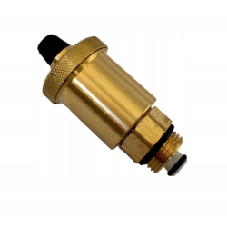 Odpowietrznik automatyczny pionowy 1/2" z zaworem odcinającym