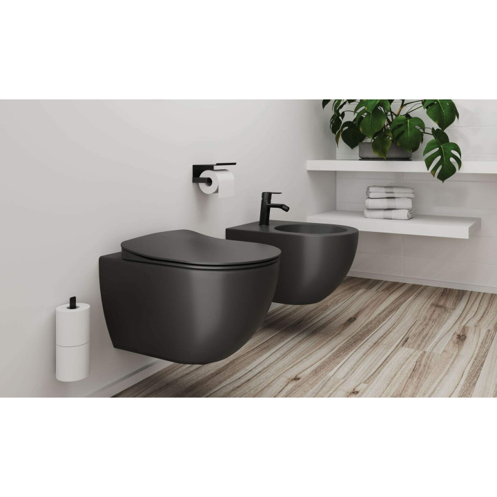 Bidet wiszący antracyt, titanium CDE DBPW – Deante