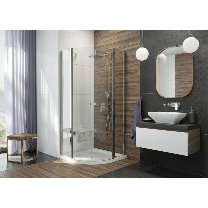 Kabina prysznicowa półokrągła 80x80 cm chrom KGA 052P – Deante