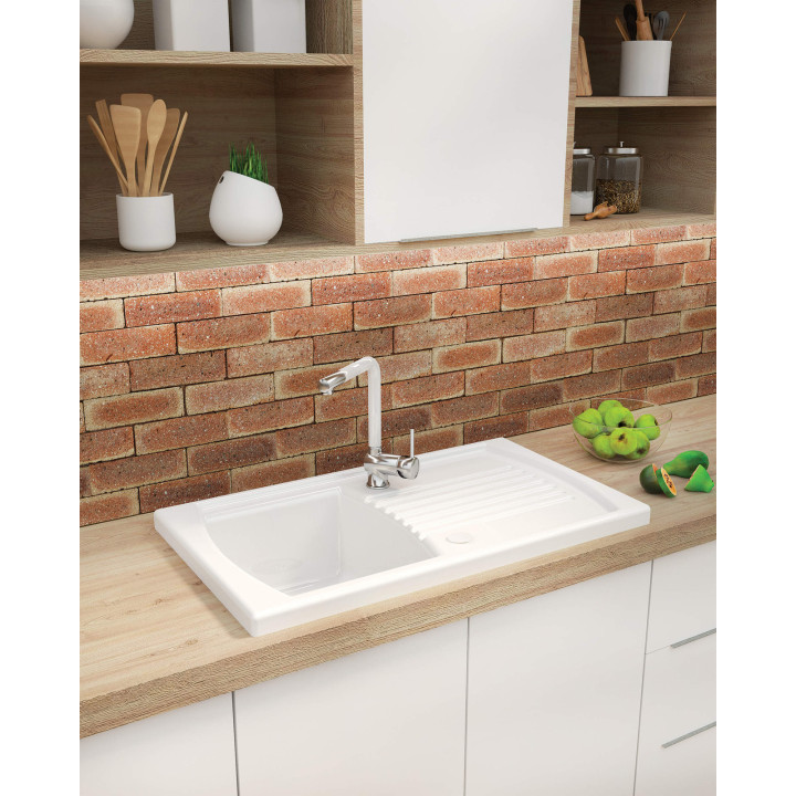 Zlewozmywak ceramiczny 2-komorowy biały stal ZCL 620N – Deante