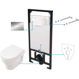 Zestaw WC podtynkowy 6 w 1 – Deante