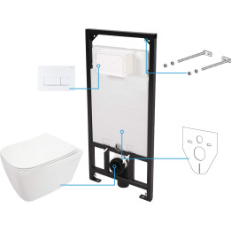 Zestaw WC podtynkowy 6 w 1 biały bianco CDYA6ZPW – Deante
