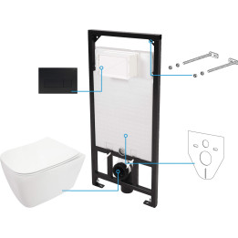 Zestaw WC podtynkowy 6 w 1 biały nero CDYN6ZPW – Deante