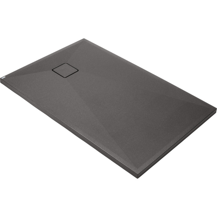Brodzik granitowy prostokątny 140x80 cm antracyt metalik KQR T48B