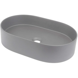 Umywalka granitowa nablatowa szary metalik CQS SU6S