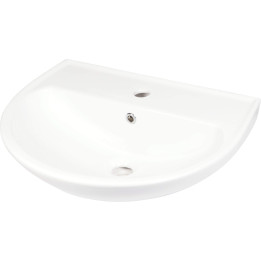Umywalka ceramiczna ścienna z miejscem na baterię biały CDJ 6U5W