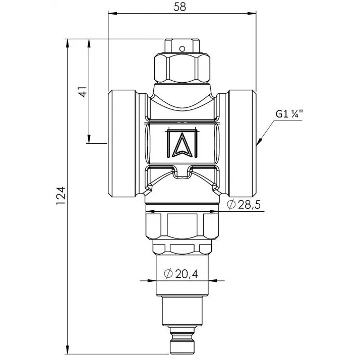 Zawór antyzamrożeniowy AAV 300, G1 1/4", PN10, Kvs 70 m3/h, temp.