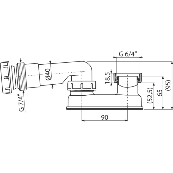 Łazienka Alcadrain A53-7/4"