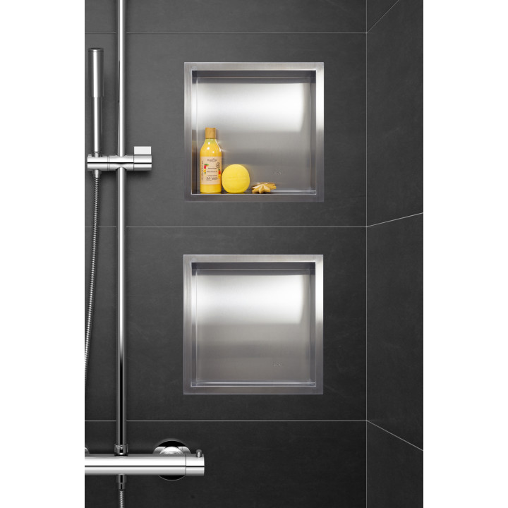 WALL-BOX ONE - Półka wnękowa INOX 30x30x7 cm – Balneo