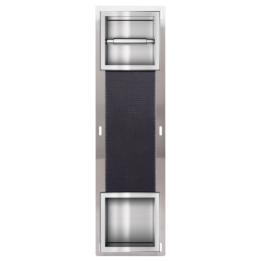 WALL-BOX PAPER 2 Inox - Magazynek z podajnikiem papieru – Balneo