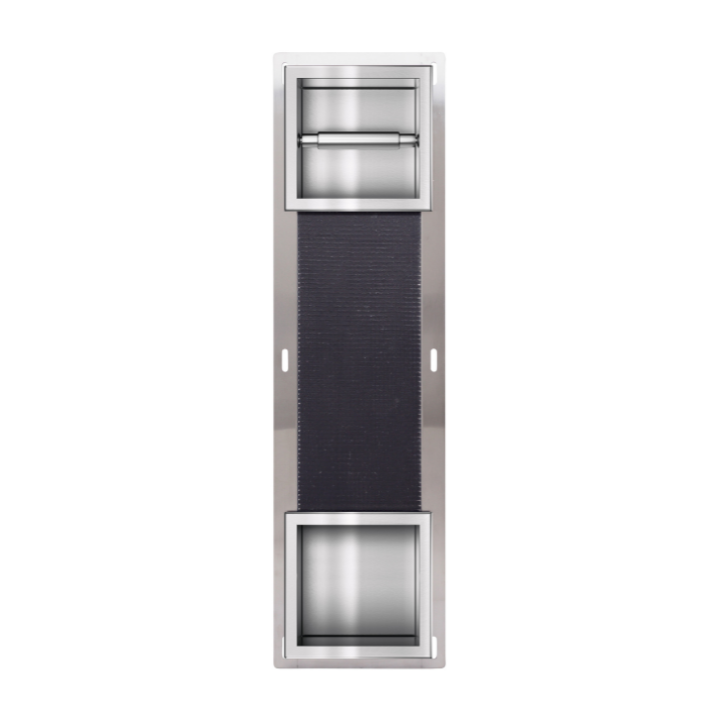 WALL-BOX PAPER 2 Inox - Magazynek z podajnikiem papieru – Balneo