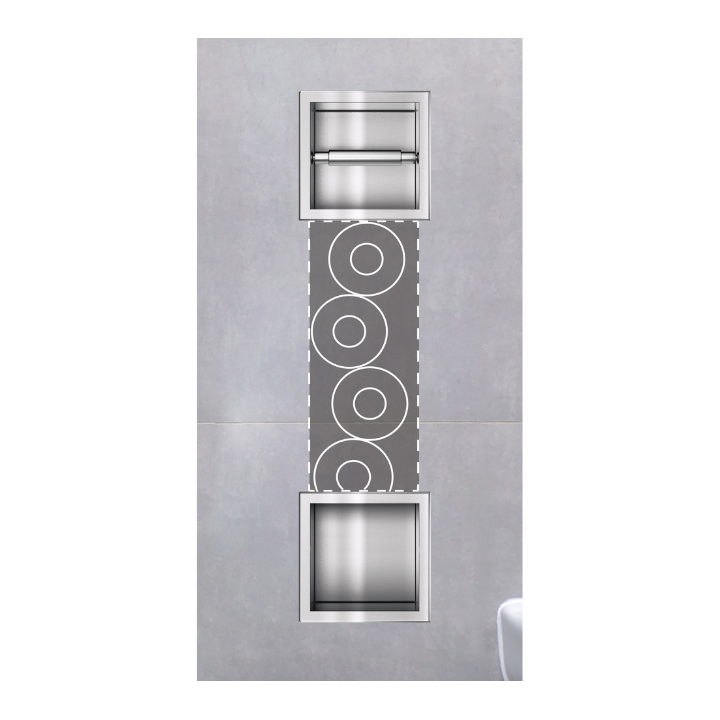 WALL-BOX PAPER 2 Inox - Magazynek z podajnikiem papieru – Balneo