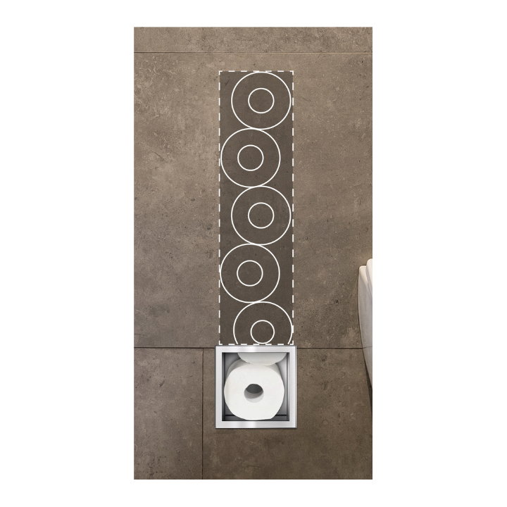 WALL-BOX PAPER 3 - Magazynek na papier INOX – Balneo