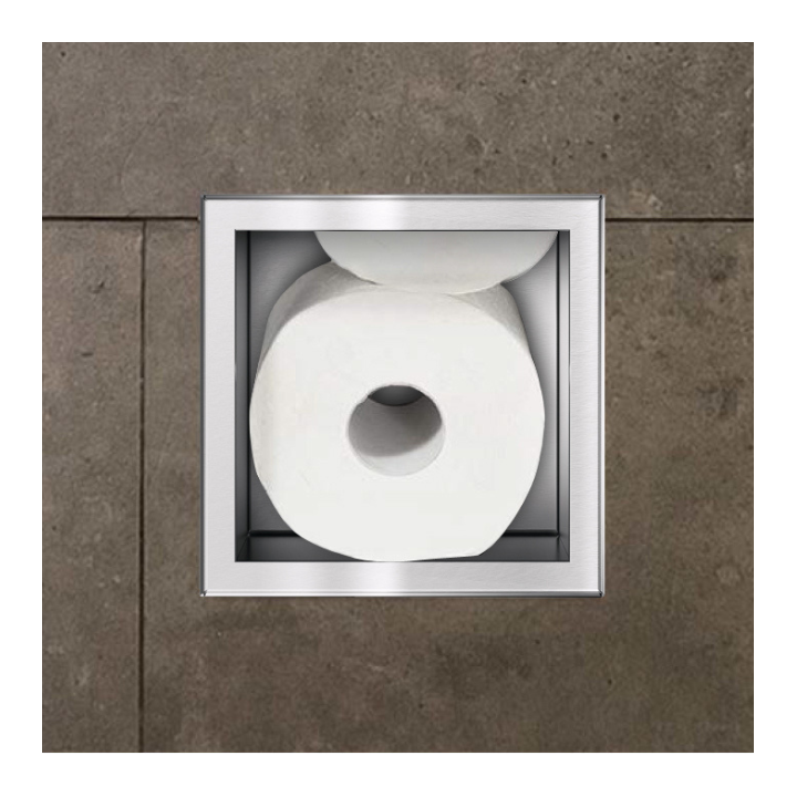 WALL-BOX PAPER 3 - Magazynek na papier INOX – Balneo