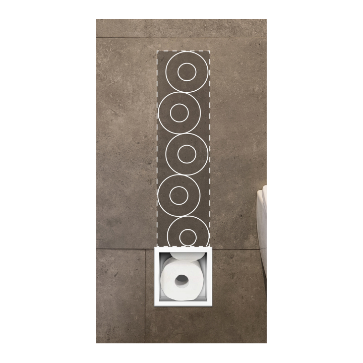 WALL-BOX PAPER-3 White - Magazynek na papier biały – Balneo