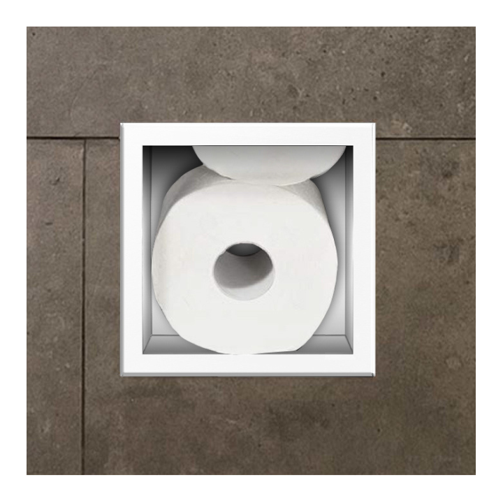 WALL-BOX PAPER-3 White - Magazynek na papier biały – Balneo